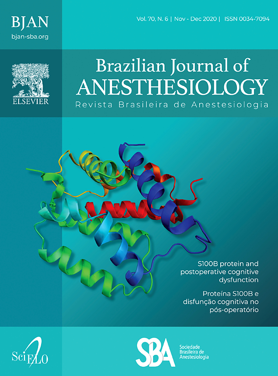 Go to journal home page - Brazilian Journal of Anesthesiology